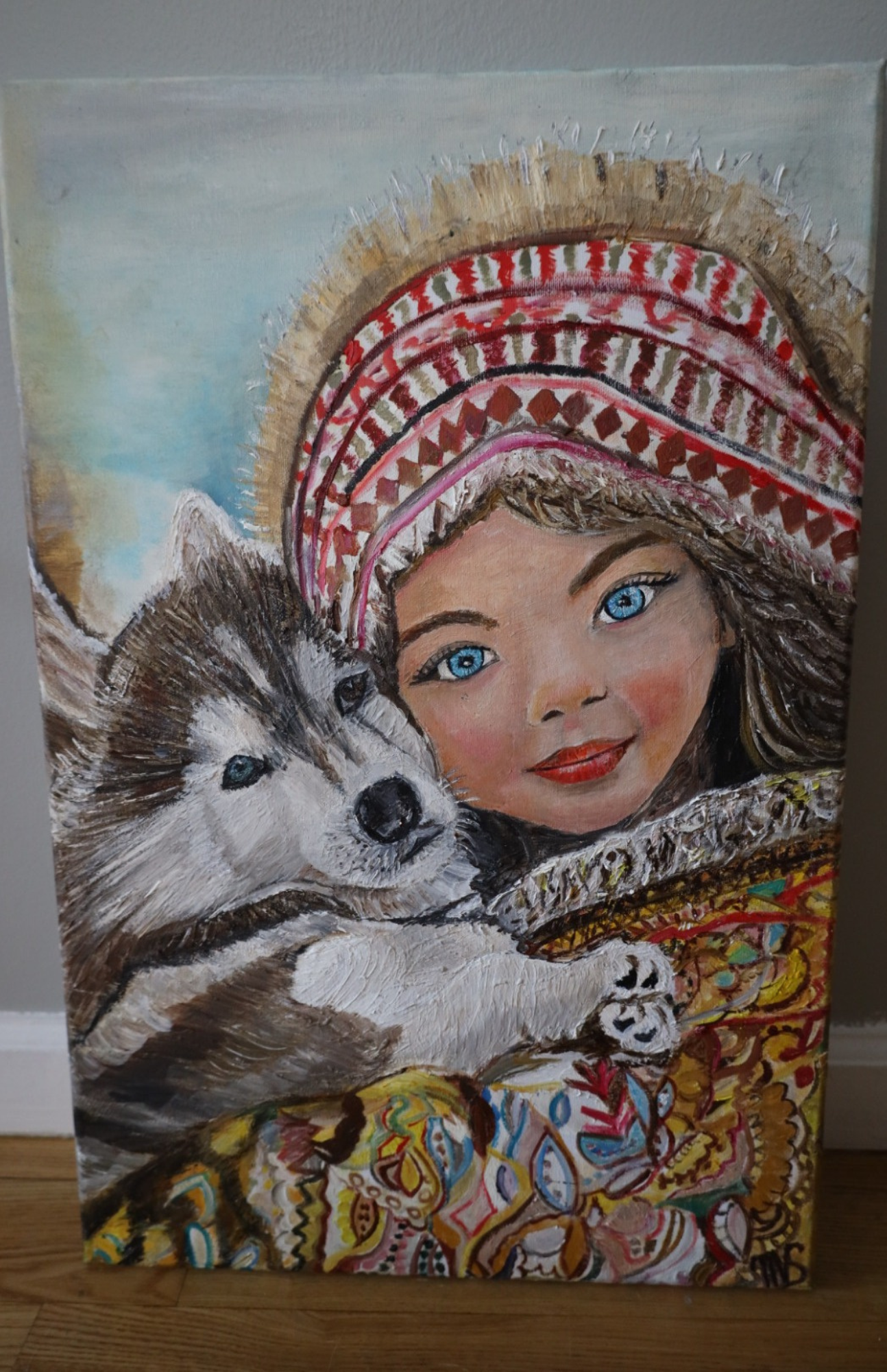Girl and dog